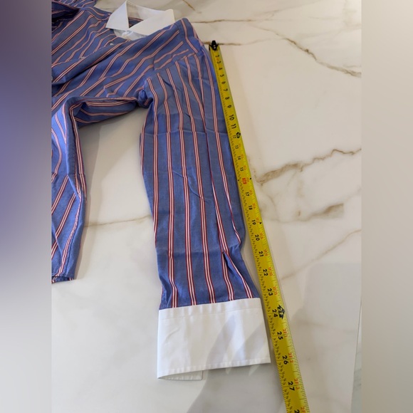 Hugo Boss Blue and Pink Striped Dress Shirt - Picture 8 of 8